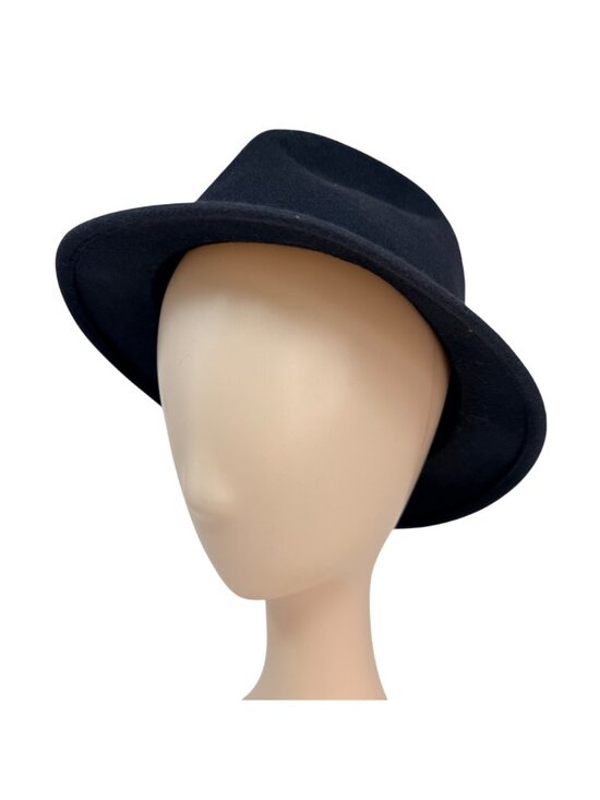 Vintage Panizza Kanguroo Navy Felt Hat Italy Waterproof Rabbit Fur 1980s main image 4